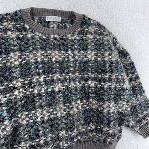 Vintage‎ Radius Sweater Mens Large BOXY Wool Blend Boucle Knit Made Italy 90s